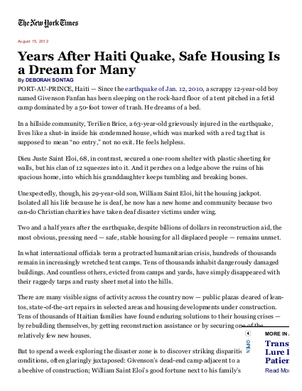 18 years after haiti quake%2C safe housing is dream for multitudes nytimes png