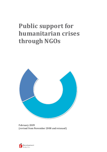 2009 focus report public support for humanitarian crises through ngos png