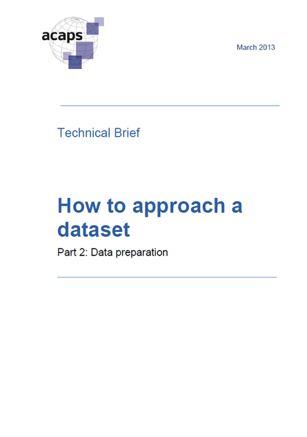 2013 ACAPS How to approach a dataset part2 thumbnail PNG