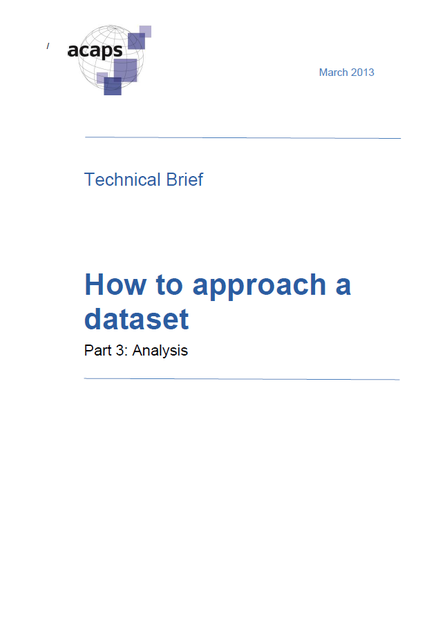 2013 ACAPS How to approach a dataset part3 thumbnail PNG