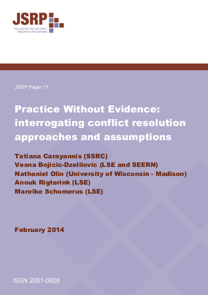 %5Bcarayannis et al 2014%5D practice without evidence conflict resolution png