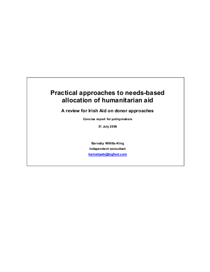 %5Bwillits king 2006%5D practical approaches to needs based allocation of humanitarian aid review for irish aid png