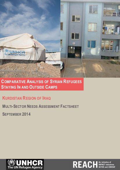 78 comparativeanalysisofsyrianrefugeesstayinginandoutsidecampsinkrifactsheetseptember2014 png