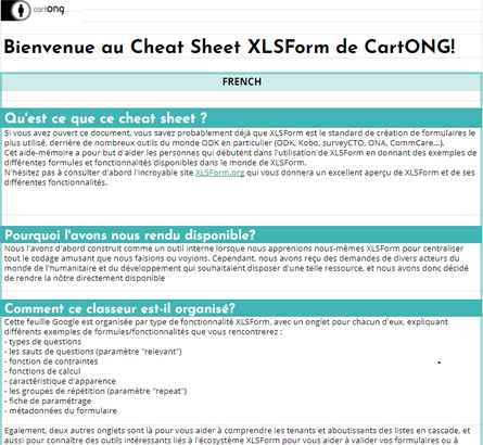 Cover page Cheat Sheet FR 2021 CartONG png