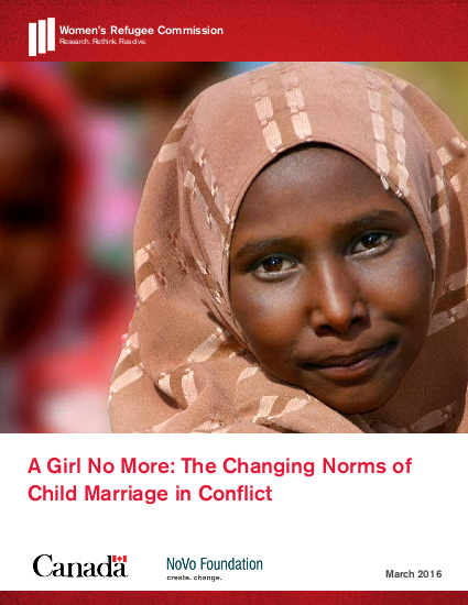 A girl no more changing norms of child marriage in conflict png