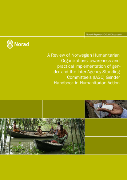 A review of norwegian humanitarian organizations awareness and practical implementation of gender and the inter agency standing committee s %28iasc%29 gender handbook in humanitarian action  png