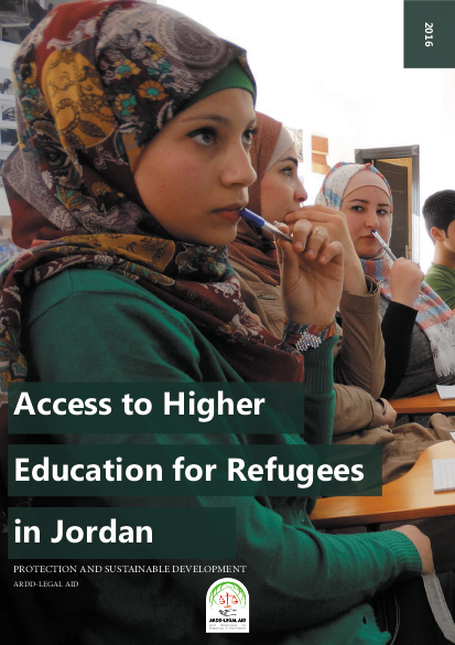 Access to higher education for refugees in jordan png