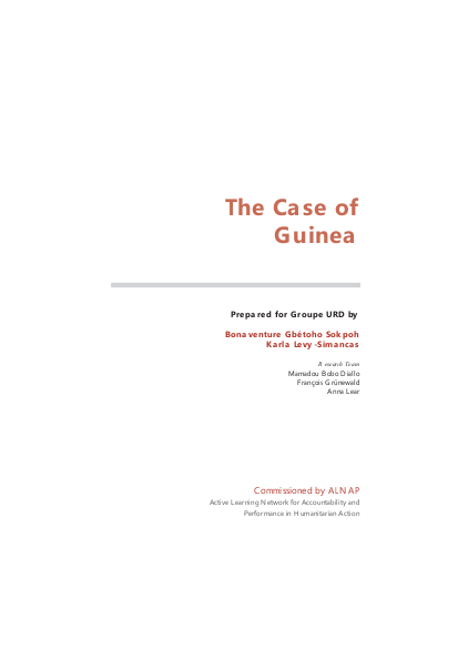 Alnap global study 2003 guinea png