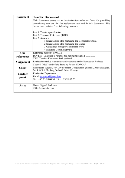 Anbudsdokument evaluation of nrcs humanitarian programmes png