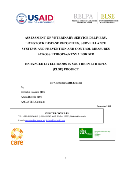 Assessment of livestock health across ethio kenya border png