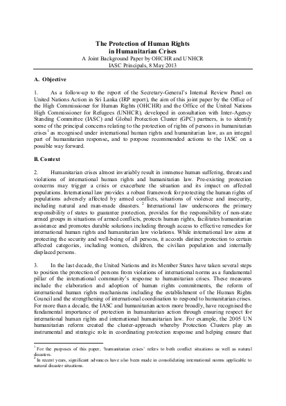 Background document iasc principals 8 may 2013 the protection of human rights in humanitarian crises png