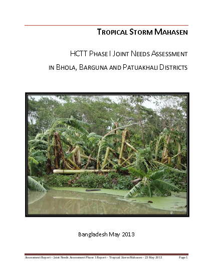 Bangladesh tropical storm mahasen joint needs assessment png