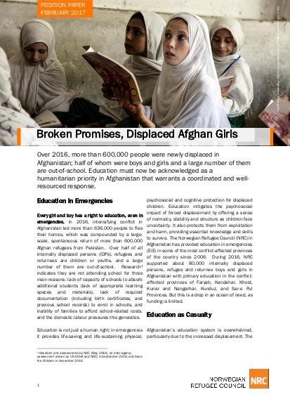 Broken promises displaced afghan girls 170227 nrc afg png