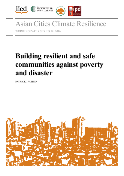 Building resilient and safe communities against poverty and disaster png