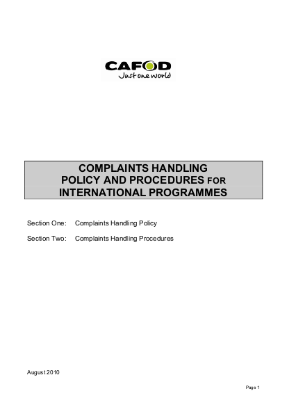 Cafod complaints handling policy en png