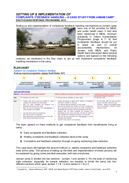 Case study complaint feedback handling jamam june 2012 png