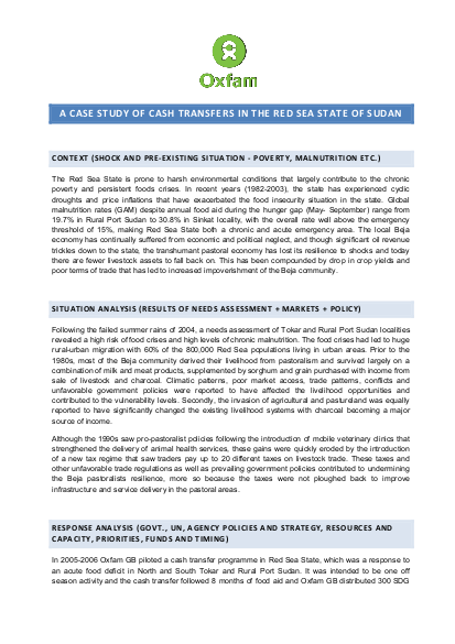 Case study of cash transfers in red sea sudan png