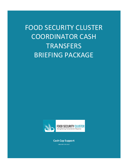 Cash transfer briefing package for fscc png