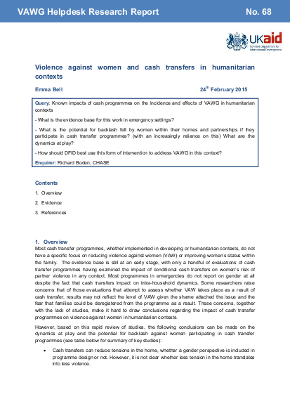 Cash transfers humanitarian settings png