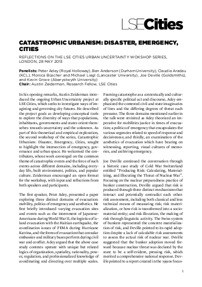 Catastrophic urbanism disaster emergency cities png