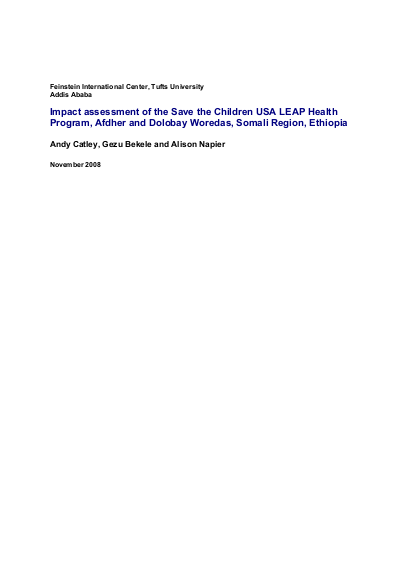 Catley%2C bekele%2C napier %282008%29 impact assessment sc usa health program png