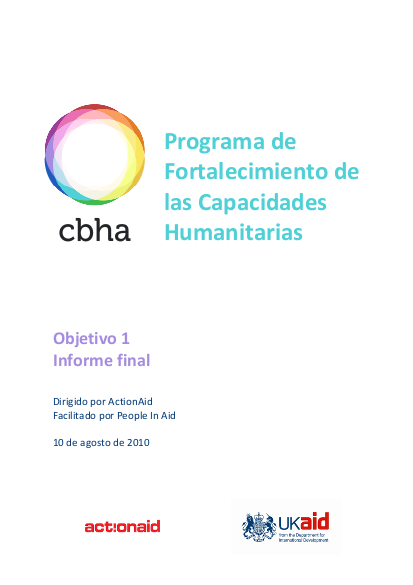 Cbha objective 1 final report spanish png