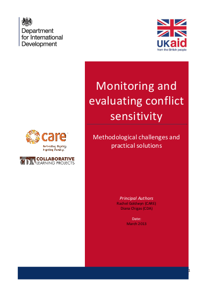 Ccvri monitoring and evaluating conflict sensitivity challenges and solutions png