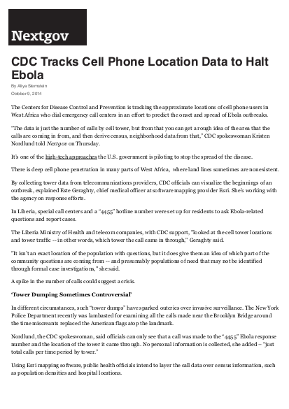 Cdc tracks cell phone location data to halt ebola nextgov com png