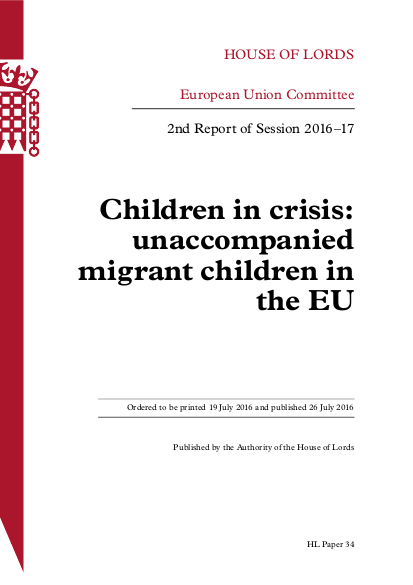 Children in crisis unaccompanied migrants eu png