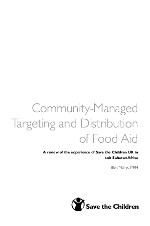 Community managed targeting and distribution of food aid png