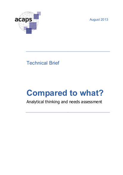 Compared to what analytical thinking and needs assessment png