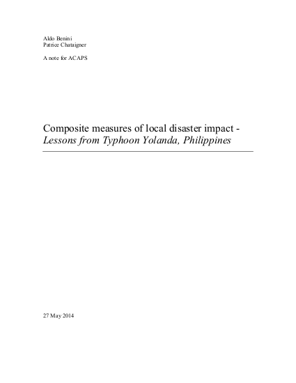 Composite measures of local disaster impact lessons from typhoon yolanda philippines png