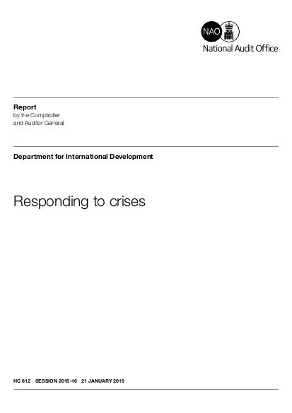 Department for international development responding to crises png