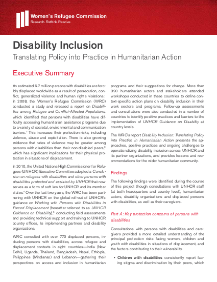 Disability inclusion translating policy into practice in humanitarian action ex summary png