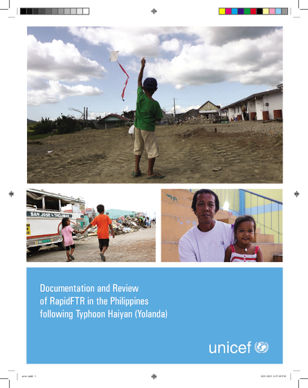 Documentation and review of rapidftr in the philippines following typhoon haiyan yolanda png