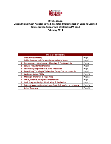 Drc lebcash rollout lessons learnedfeb2014 png