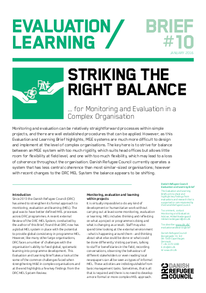 E l brief10 striking the right balance for monitoring and evaluation in a complex organisation png