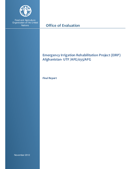 Evaluation afghanistan irrigation png