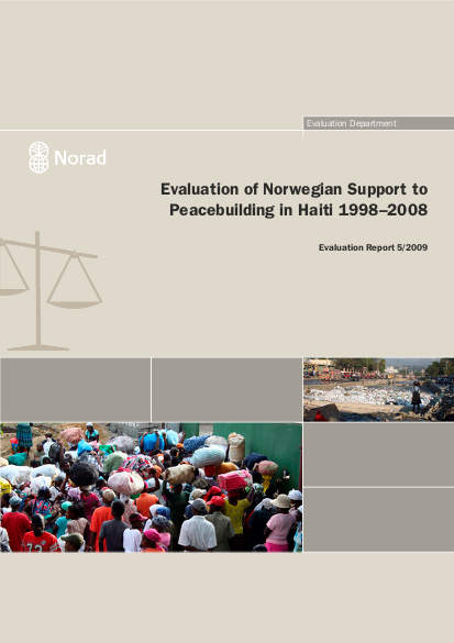 Evaluation of norwegian support to peacebuilding in haiti 1998 2008 png