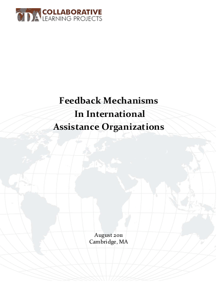 Feedback mechnisms in international assistance organizations png