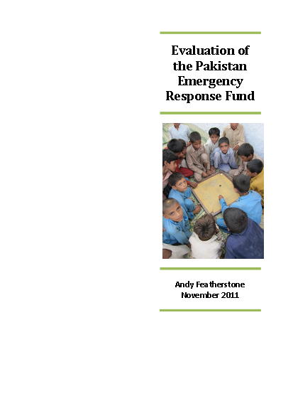 Final report evaluation of the pakistan emergency response fund png