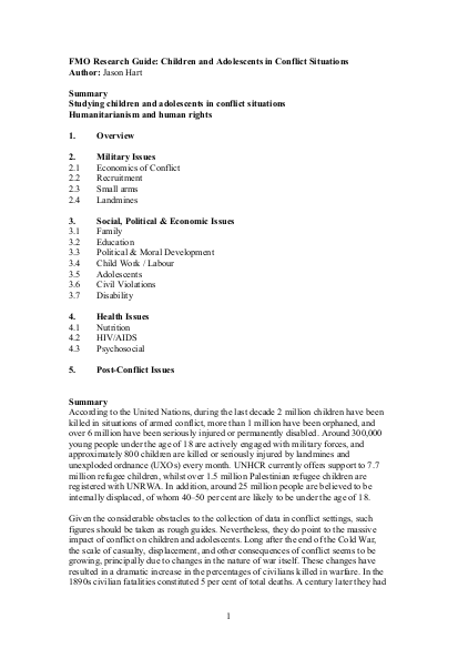 Fmo research guide children and adolescents in conflict situations png