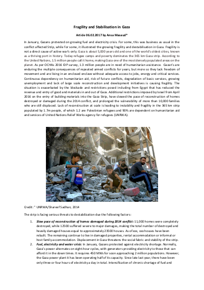 Fragility and stabilization in gaza png