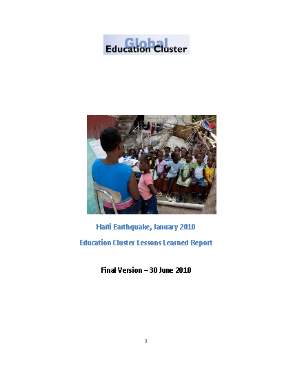 Global education cluster haiti png