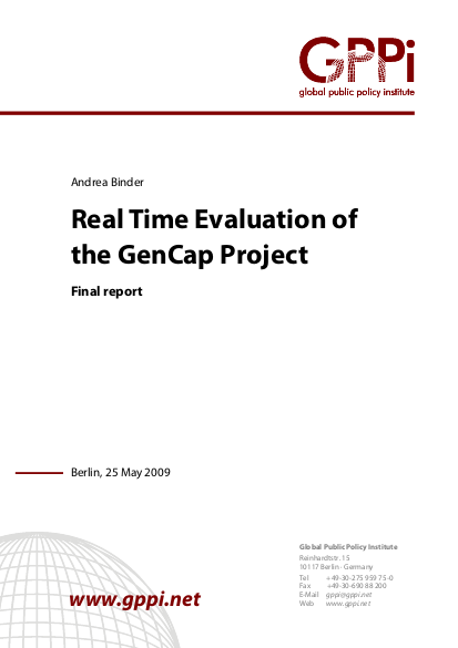 Real Time Evaluation of the GenCap Project | ALNAP