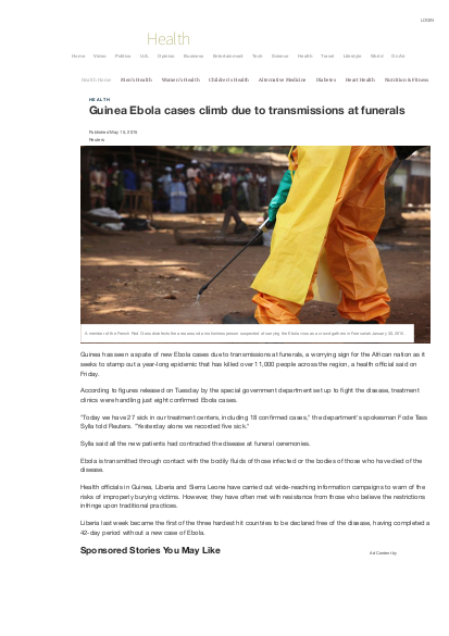 Guinea ebola cases climb due to transmissions at funerals fox news png