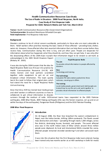 Hcr first response case study png