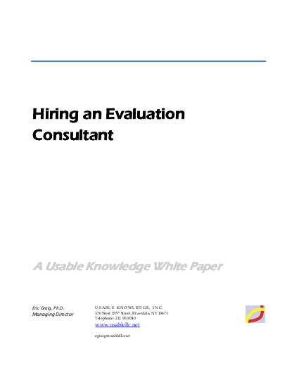 Hiring an evaluation consultant png