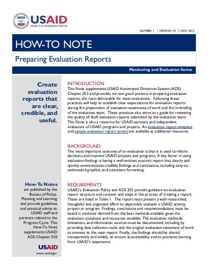 How to note preparing evaluation reports png