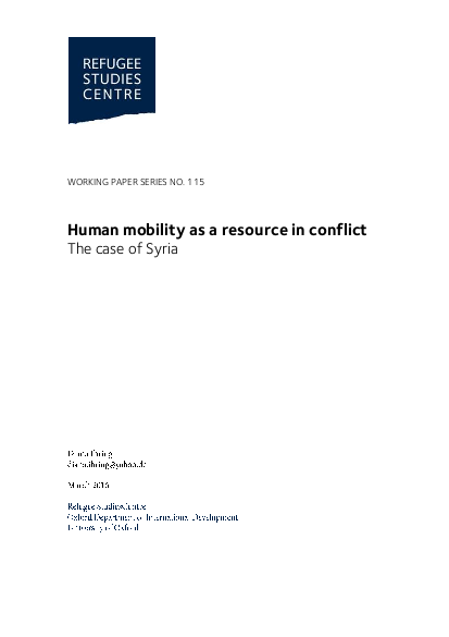 Human mobility as a resource in conflict 2016 png